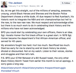 Illustration for article titled Boston Police Department Celebrates Black History Month by Honoring White Man